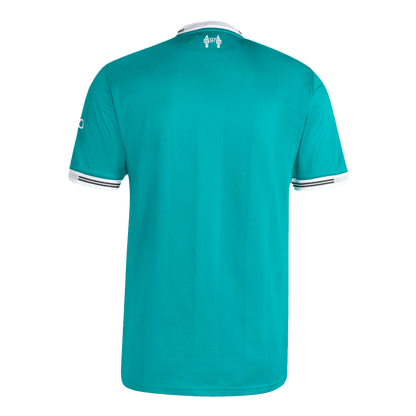 Liverpool Mens Third Away Soccer Jersey 2025/26 Green - Player Version