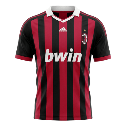 Retro AC Milan Mens Home Soccer Jersey 2009/10 Red&Black