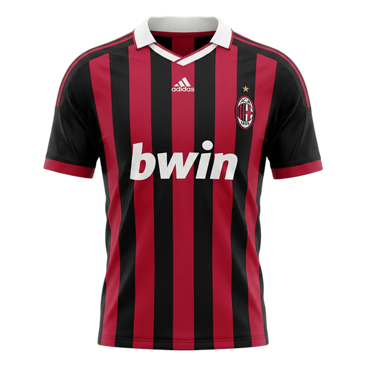 Retro AC Milan Mens Home Soccer Jersey 2009/10 Red&Black