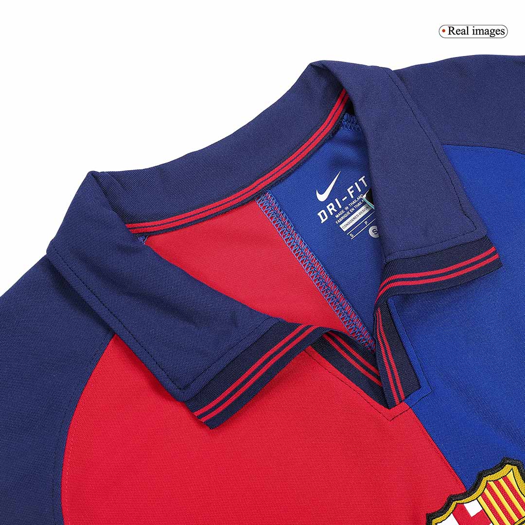 Retro GUARDIOLA #4 Barcelona Mens Home Soccer Jersey 1999/00 Red&Blue