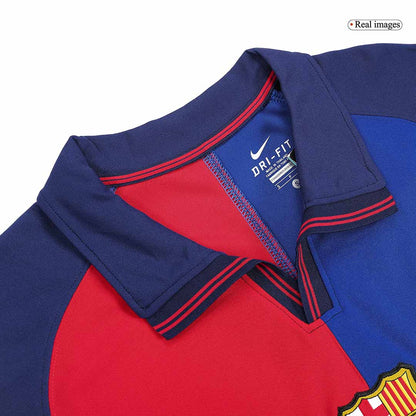 Retro GUARDIOLA #4 Barcelona Mens Home Soccer Jersey 1999/00 Red&Blue