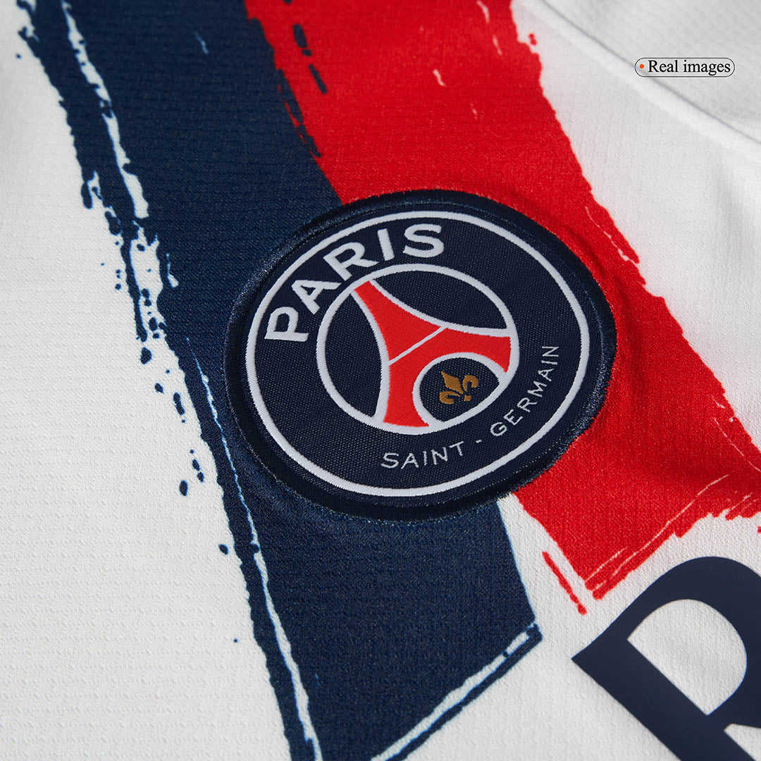 KVARATSKHELIA #7 PSG Mens Away Soccer Jersey 2025/26 White