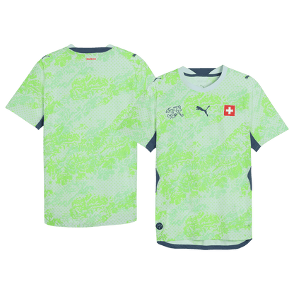 Switzerland Mens Away Soccer Jersey World Cup 2026 Green