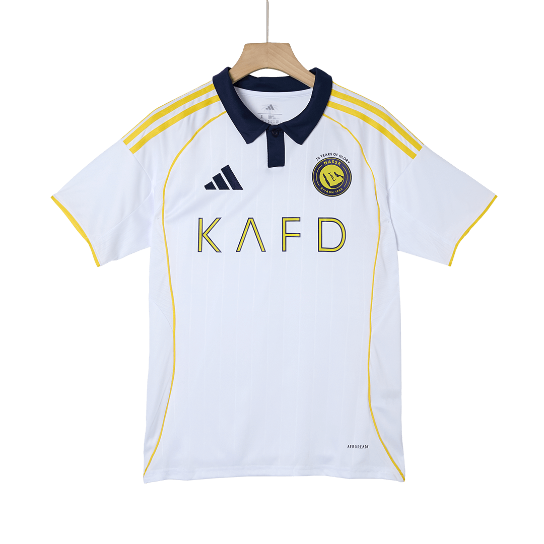 Al Nassr Mens Third Away Soccer Jersey 2025/26 White