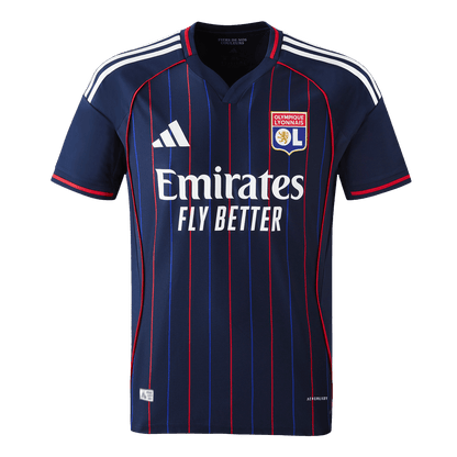 Olympique Lyonnais Mens Away Soccer Jersey 2025/26 Navy - Player Version