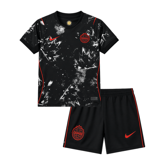 Canada Kids Away Soccer Kit World Cup 2026 Black