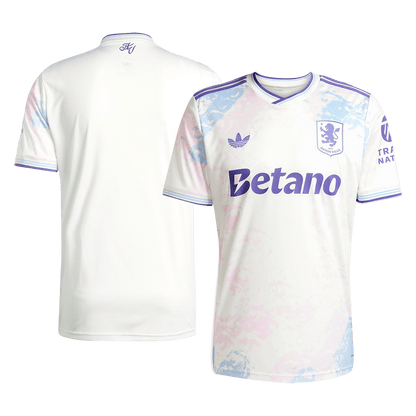 Aston Villa Mens Third Away Soccer Jersey 2025/26 White