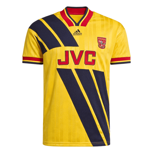 Retro Arsenal Mens Away Soccer Jersey 1993/94 Yellow