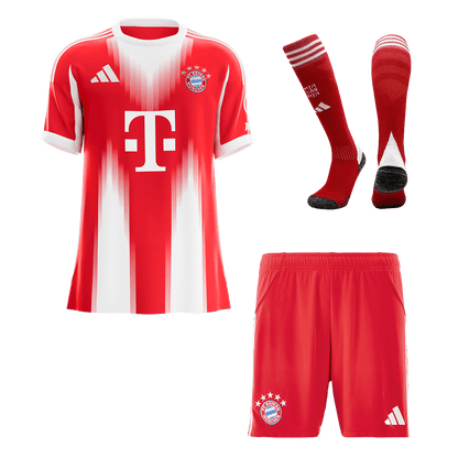 Bayern Munich Mens Home Soccer Full Set 2025/26 Red [PREMIUM]