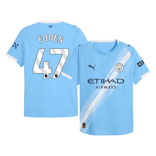 FODEN #47 Manchester City Mens Home Soccer Jersey 2025/26 Blue - Player Version