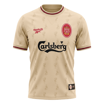 Retro Liverpool Mens Away Soccer Jersey 1996/97 Yellow