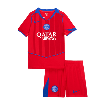PSG Kids Third Away Soccer Kit 2025/26 Red