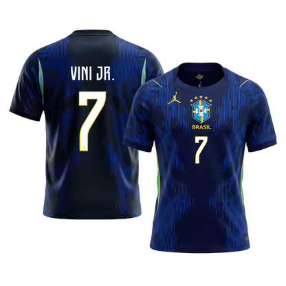 VINI JR. #7 Brazil Mens Away Soccer Jersey World Cup 2026 Navy