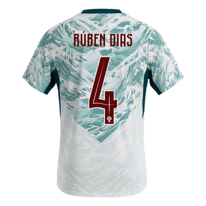 RÚBEN DIAS #4 Portugal Mens Away Soccer Jersey World Cup 2026 White&Green