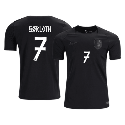 SØRLOTH #7 Norway Mens Away Soccer Jersey World Cup 2026 Black