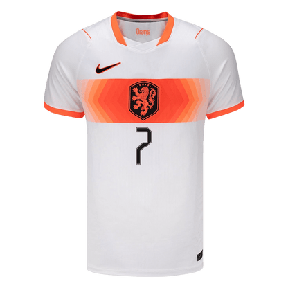 XAVI #7 Netherlands Mens Away Soccer Jersey World Cup 2026 White