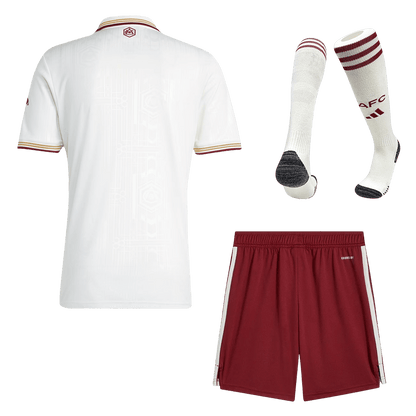 Arsenal Mens Third Away Soccer Full Set 2025/26 White