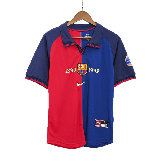 Retro Barcelona Mens Home Soccer Jersey 1999/00
