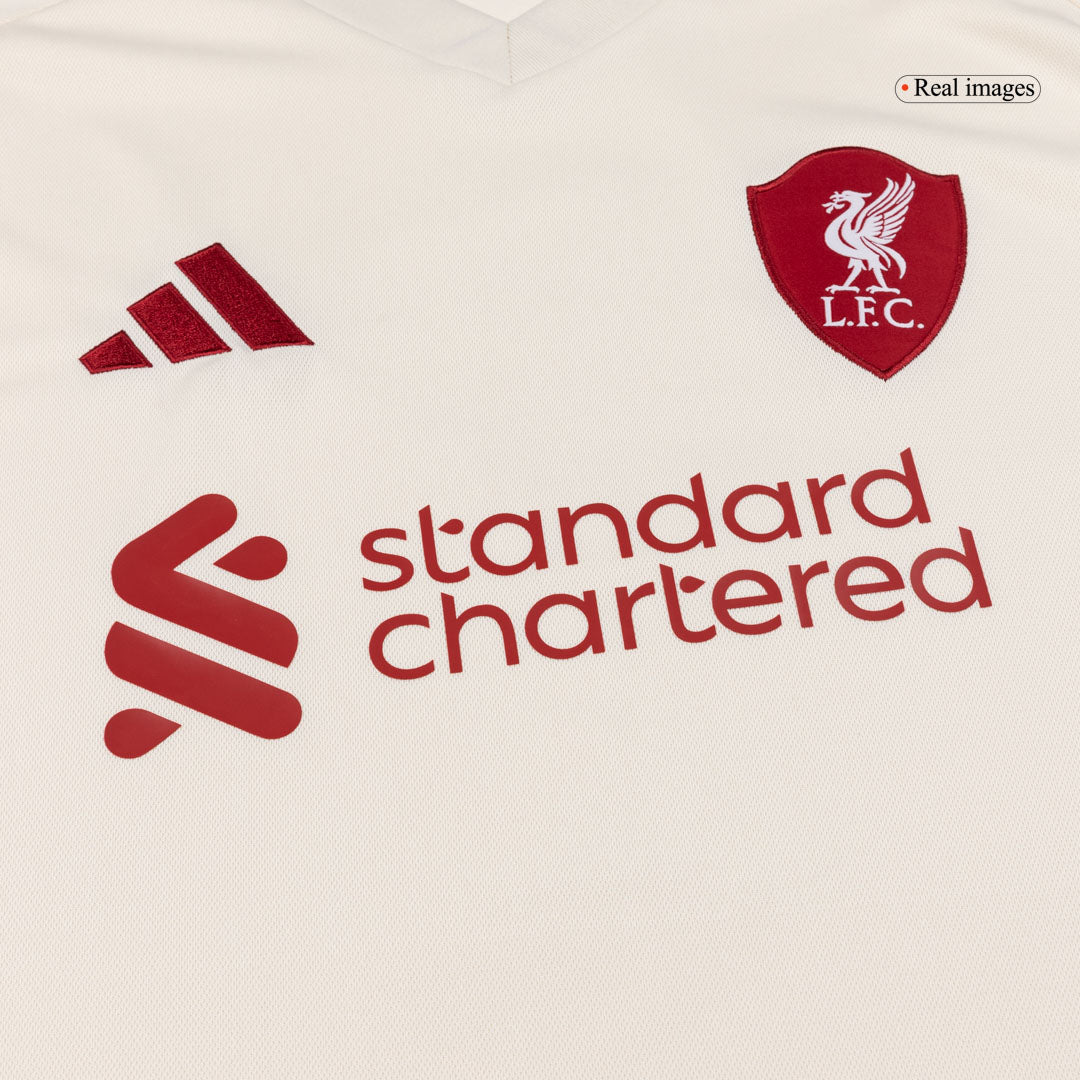 SZOBOSZLAI #8 Liverpool Mens Away Soccer Jersey 2025/26 White