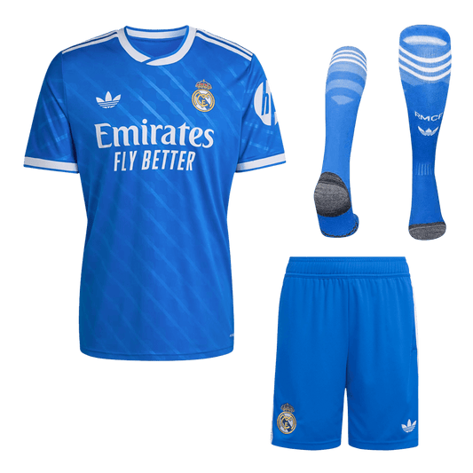 Real Madrid Mens Third Away Soccer Full Set 2025/26 Blue