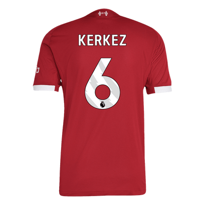 KERKEZ #6 Liverpool Mens Home Soccer Jersey 2025/26 Red - Player Version