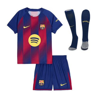 Barcelona Kids Home Soccer Full Set 2025/26 Red&Blue [PREMIUM]