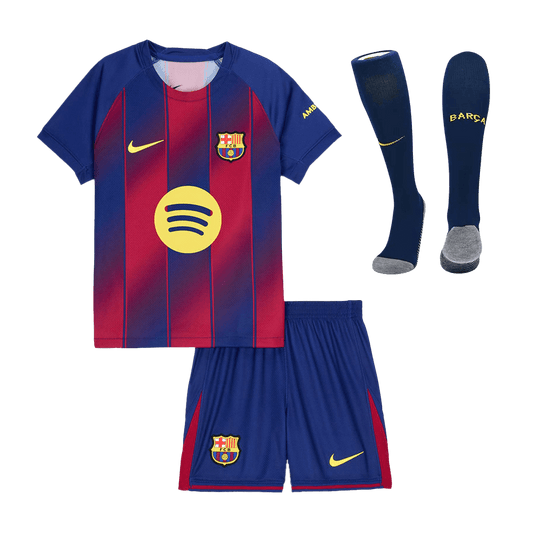 Barcelona Kids Home Soccer Full Set 2025/26 Red&Blue [PREMIUM]