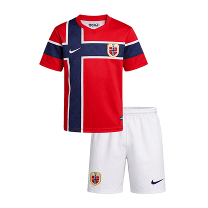 Norway Kids Home Soccer Kit World Cup 2026 Red
