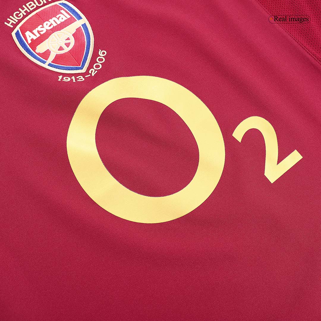 Retro BERGKAMP #10 Arsenal Mens Home Soccer Jersey 2005/06 Red
