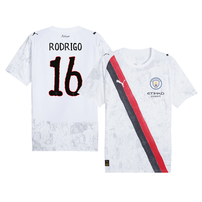 RODRIGO #16 Manchester City Mens Soccer Jersey World Cup KidSuper 2025/26 White