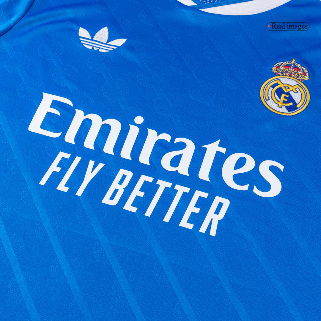 Real Madrid Mens Third Away Soccer Full Set 2025/26 Blue