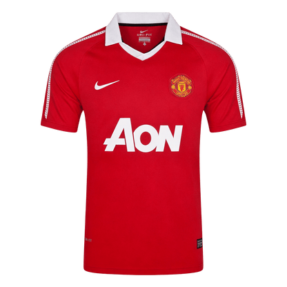 Retro Manchester United Mens Home Soccer Jersey 2010/11 Red