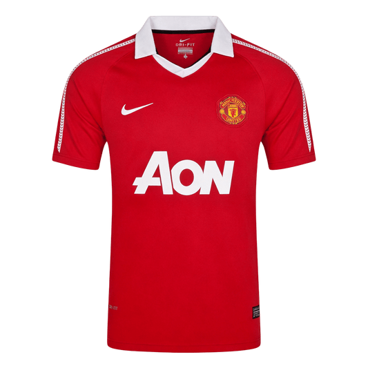 Retro Manchester United Mens Home Soccer Jersey 2010/11 Red
