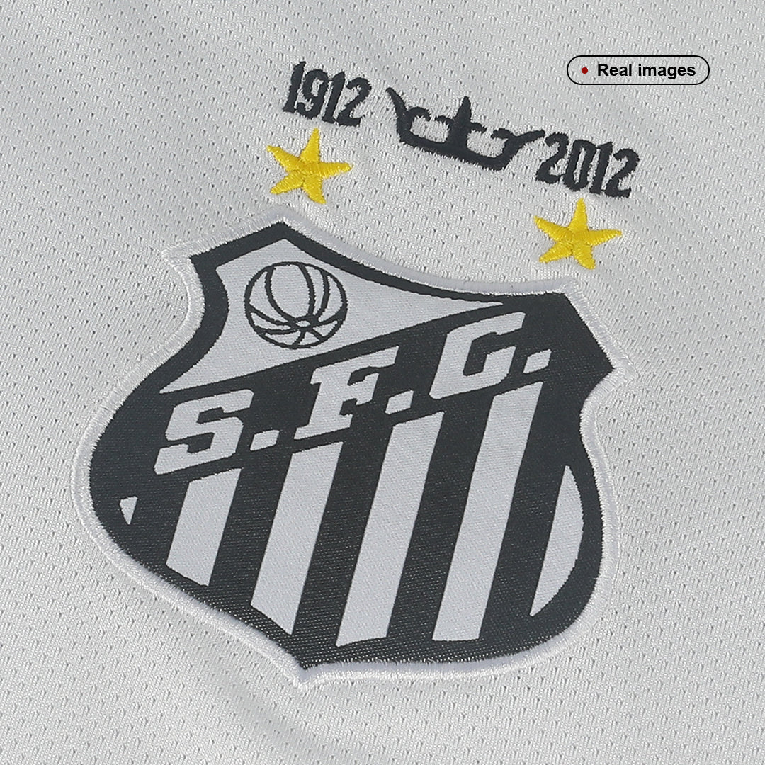 Retro NEYMAR JR #11 Santos FC Mens Home Soccer Jersey 2012 White