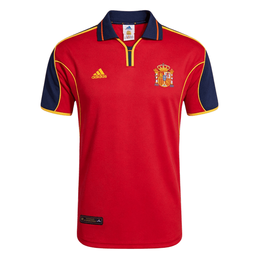 Retro Spain Mens Home Soccer Jersey 2000 Red