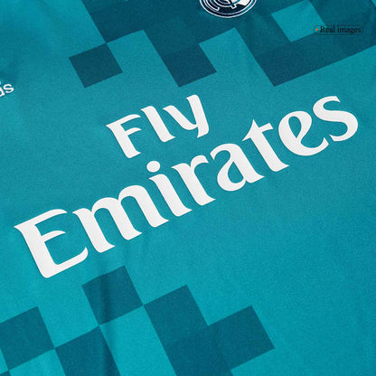 Retro Real Madrid Mens Third Away Soccer Jersey 2017/18 Blue