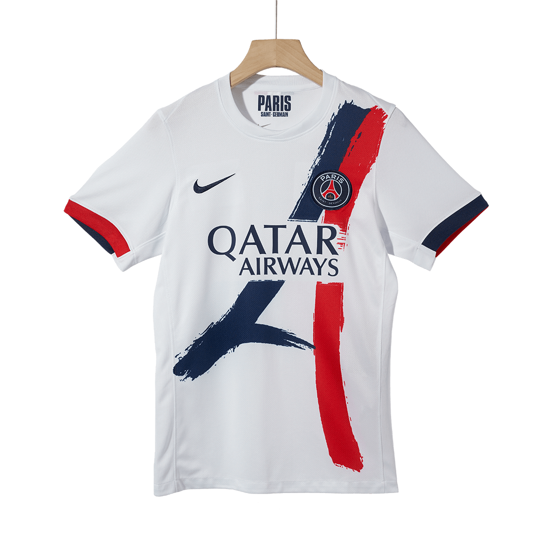 KVARATSKHELIA #7 PSG Mens Away Soccer Jersey 2025/26 White