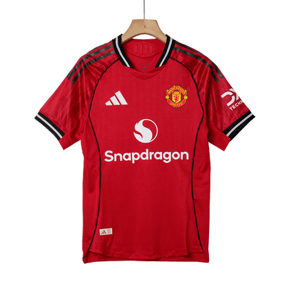 B.FERNANDES #8 Manchester United Mens Home Soccer Jersey 2025/26 Red - Player Version
