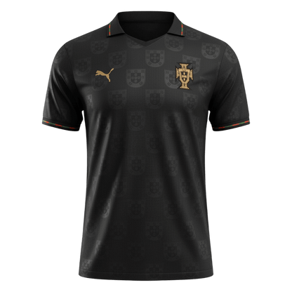 Portugal Mens Soccer Jersey World Cup 2026 Black - Player Version