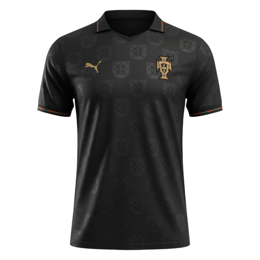 Portugal Mens Soccer Jersey World Cup 2026 Black - Player Version