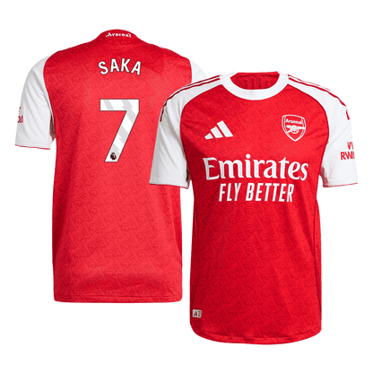 SAKA #7 Arsenal Mens Home Soccer Jersey 2025/26 Red - Player Version