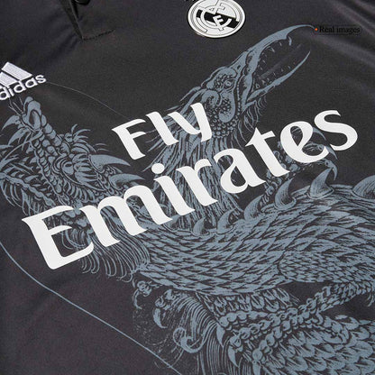 Retro KROOS #8 Real Madrid Mens Third Away Soccer Jersey 2014/15 Black
