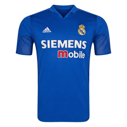 Retro Real Madrid Mens Away Soccer Jersey 2004/05 Blue