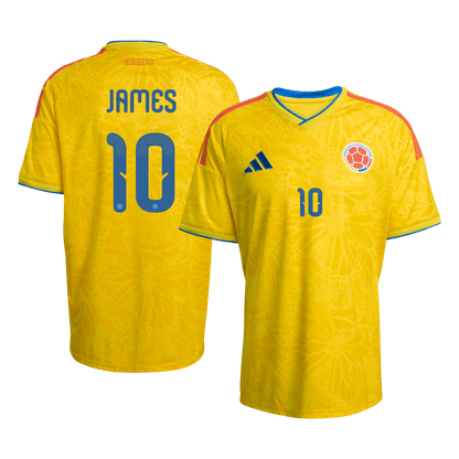 JAMES #10 Colombia Mens Home Soccer Jersey World Cup 2026 Yellow