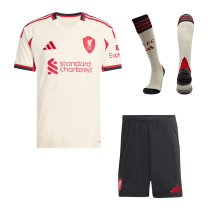Liverpool Mens Away Soccer Full Set 2025/26 White