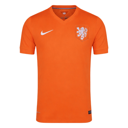 Retro Netherlands Mens Home Soccer Jersey World Cup 2014 Orange