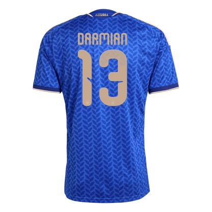 DARMIAN #13 Italy Mens Home Soccer Jersey World Cup 2026 Blue [PREMIUM]