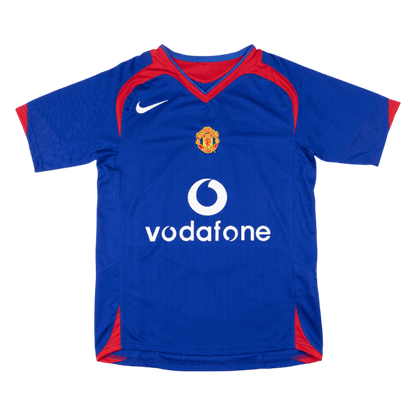 Retro Manchester United Mens Away Soccer Jersey 2005/06 Blue