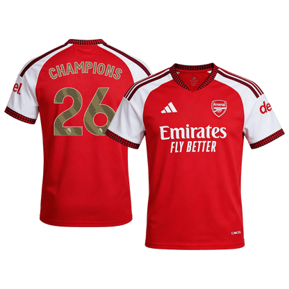 CHAMPIONS #26 Arsenal Mens Home Soccer Jersey 2026/27 Red