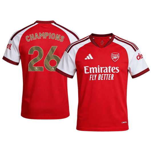 CHAMPIONS #26 Arsenal Mens Home Soccer Jersey 2026/27 Red